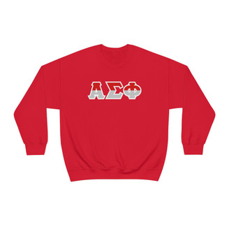 Alpha Sigma Phi Two Toned Greek Lettered Crewneck Sweatshirts