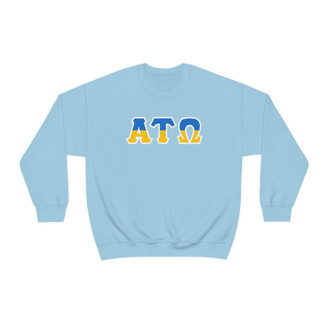 Alpha Tau Omega Two Toned Greek Lettered Crewneck Sweatshirts