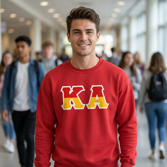 Kappa Alpha Two Toned Greek Lettered Crewneck Sweatshirts
