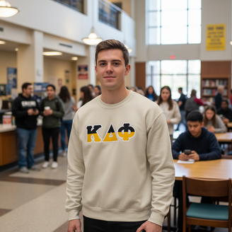 Kappa Delta Phi Two Toned Greek Lettered Crewneck Sweatshirts