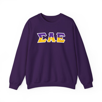Sigma Alpha Epsilon Two Toned Greek Lettered Crewneck Sweatshirts