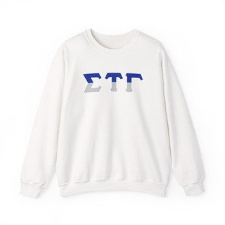 Sigma Tau Gamma Two Toned Greek Lettered Crewneck Sweatshirts