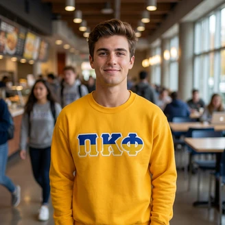 Pi Kappa Phi Two Toned Greek Lettered Crewneck Sweatshirts