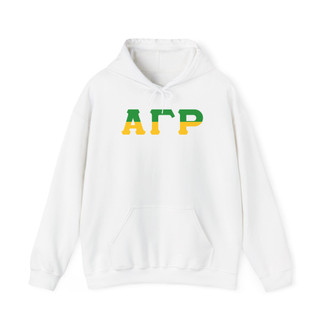 Alpha Gamma Rho Two Toned Greek Lettered Hooded Sweatshirts