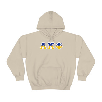Alpha Kappa Psi Two Toned Greek Lettered Hooded Sweatshirts