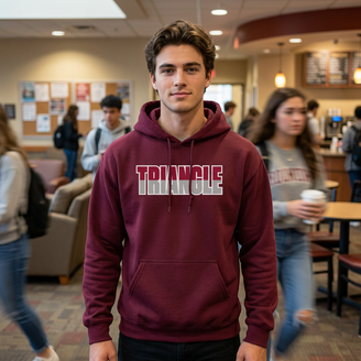 Triangle Two Toned Greek Lettered Hooded Sweatshirts