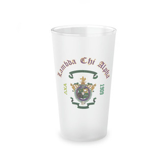 Printify Lambda Chi Alpha Frosted Glass, 16oz 