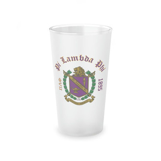 Printify Pi Lambda Phi Frosted Glass, 16oz 
