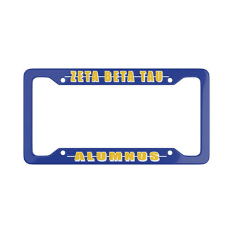 Printify Zeta Beta Tau Alumni License Plate Frame - New 