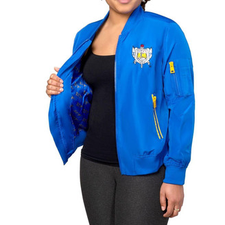 SAVAGE Sigma Gamma Rho Satin Bomber Jacket 