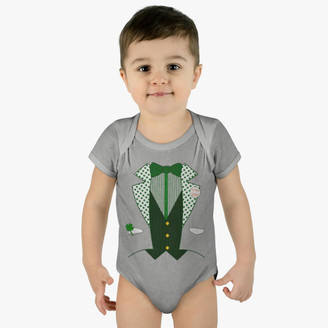 Printify Irish Tuxedo St. Patrick's Day Onesie 