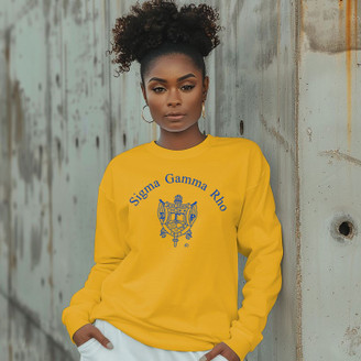 Sigma Gamma Rho World Famous Crest - Shield Long SleeveTee