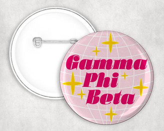 Uptown Greek Sorority Disco Button 