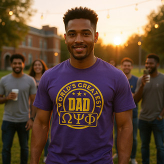 Omega Psi Phi Worlds Greatest Father T-Shirt