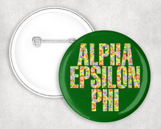  Alpha Epsilon Phi Floral Pin Buttons 