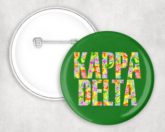 Kappa Delta Floral Pin Buttons