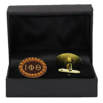 SAVAGE Iota Phi Theta Sapphire Austrian Crystal Cufflinks 