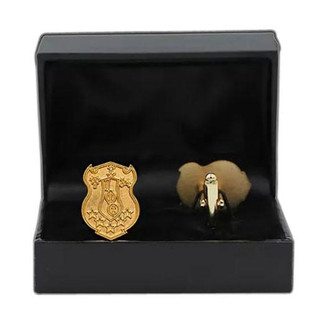 National Sportswear Emblem Iota Phi Theta Shield Gold Look Cuff Links 