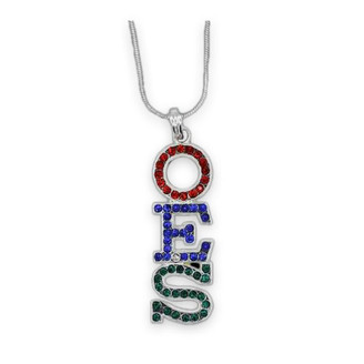 OES Order of Eastern Star Austrian Crystal Pendant Silver
