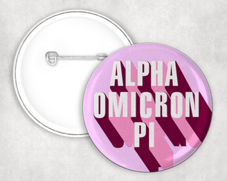  Alpha Omicron Pi 3D Button Pin Buttons 