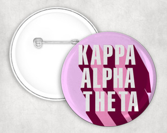 Kappa Alpha Theta 3D Button Pin Buttons