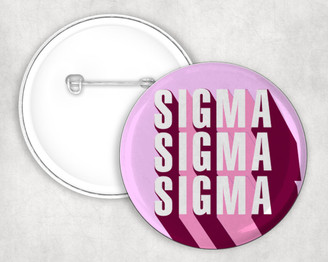 Sigma Sigma Sigma 3D Button Pin Buttons