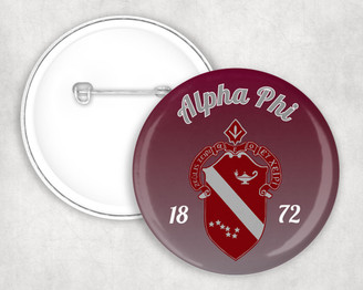 Alpha Phi Classic Crest Pin Buttons