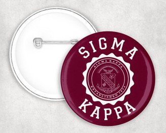  Sigma Kappa Seal Crest Pin Buttons 