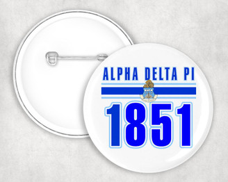  Alpha Delta Pi Stripe Established Pin Buttons 