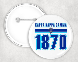 Kappa Kappa Gamma Stripe Established Pin Buttons 