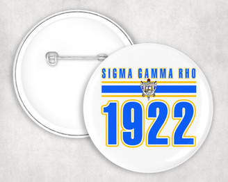  Sigma Gamma Rho Stripe Established Pin Buttons 