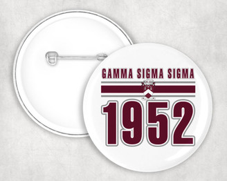  Gamma Sigma Sigma Stripe Established Pin Buttons 