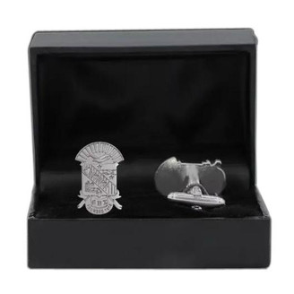 National Sportswear Emblem Phi Beta Sigma Cufflinks - Sigma Shield Silver Look Cuff links 