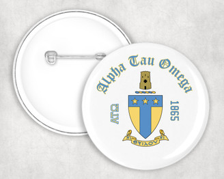 Alpha Tau Omega Classic Crest Button