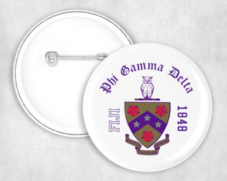 FIJI Fraternity - Phi Gamma Delta Classic Crest Button 