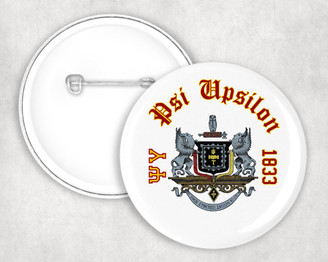  Psi Upsilon Classic Crest Button 