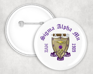  Sigma Alpha Mu Classic Crest Button 