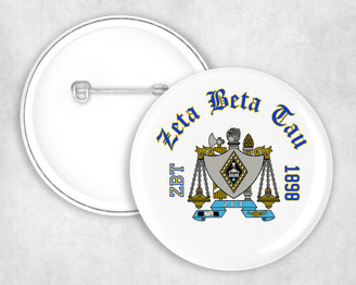 Zeta Beta Tau Classic Crest Button