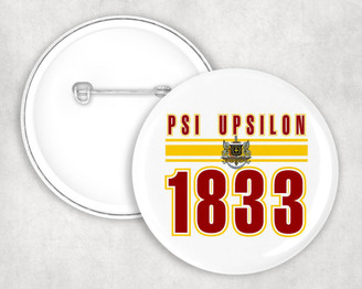  Psi Upsilon Est Year Button 