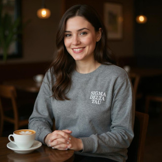Sigma Delta Tau Embroidered Crew Sweatshirt