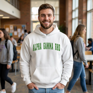 Alpha Gamma Rho Letterman Hooded Sweatshirts