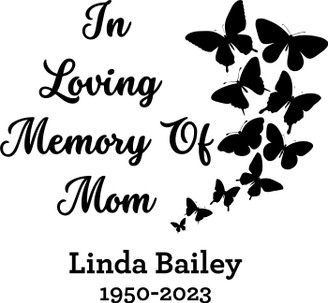 In Loving Memory Of Mom Butterflies Sticker