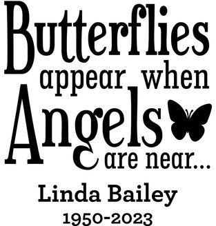  Butterflies Appear When Angels Are Near In Memory Sticker 