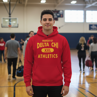 Delta Chi Property Of Athletics Hooded Sweatshirts