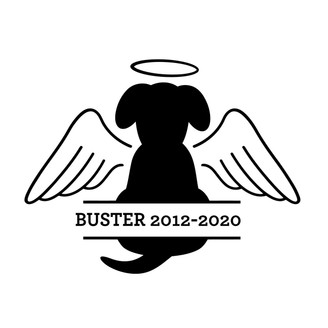  Dog With Wings In Memory Sticker 