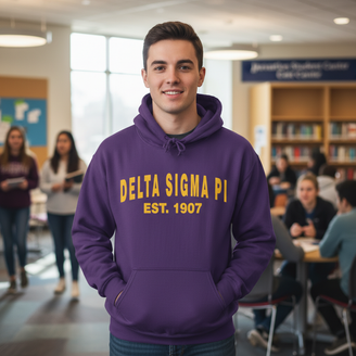 Delta Sigma Pi Established Hooded Sweatshirts