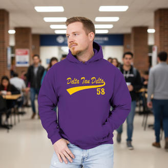 Delta Tau Delta Tail Hooded Sweatshirts