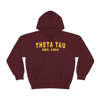  Theta Tau Established Hooded Sweatshirts 
