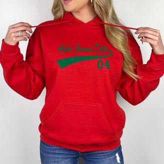 Alpha Gamma Delta Tail Hooded Sweatshirts