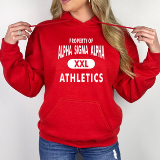 Alpha Sigma Alpha Property Of Athletics Hooded Sweatshirts